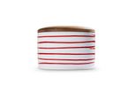 Ceramica Gmundner Rosso Fiammato, Vaso Da Conserva Con Coperchio In Legno H. 9 Cm
