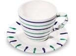 Set Di Tazze E Piattini Da Caffè Gmundner Keramik, 2 Pezzi Traunsee
