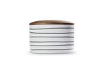 Ceramica Gmundner Grigio Fiammato, Vaso Da Conserva Con Coperchio In Legno H. 9 Cm