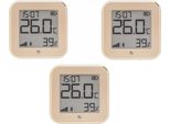 Shelly Sensore Di Temperatura E Umidità Wlan Plus H&T Gen. 3, Bt, Moka, 3 Pezzi