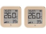 Shelly Sensore Di Temperatura E Umidità Wlan Plus H&T Gen. 3, Bt, Moka, 2 Pezzi