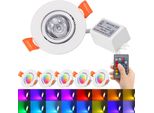 5Pc 3W Led Faretto Da Incasso 230V Led Spot Soffitto Luce Piatta Spot Soffitto Rgb Dimmerabile Faretti Bagno Soffitto Luci Da Incasso Soffitto Faretti Led