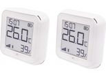 Shelly Sensore Di Temperatura E Umidità Wlan Plus H&T Gen. 3, Bt, Bianco, 2 Pezzi