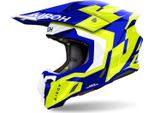 Casco Motocross Airoh Twist 3 Dizzy, Blu/Giallo, Xs (53/54)