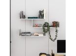 Decortie Tibet Scaffale Da Parete Libreria Moderna Effetto Marmo Oro 120 X 23 X 66 Cm