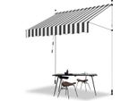 Tenda Da Sole Hengda Tenda Da Sole Articolata Idrorepellente Per Balcone Tenda Da Sole Per Balcone Protezione Solare Tenda Da Sole A Morsetto Bianco E Grigio 3M