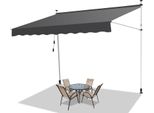 Hengda Tenda Da Sole Idrorepellente Tenda Da Sole Articolata Per Balcone Tenda Da Sole Per Balcone Protezione Solare Tenda Da Sole A Morsetto Grigio 3M