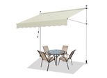 Jopassy Tenda Da Sole A Morsetto Tenda Da Sole Per Balcone Regolabile In Altezza Tenda Da Sole Senza Foratura Per Terrazza Balcone 400Cm Beige