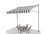 Tenda Da Sole Jopassy Senza Foratura Tenda Da Sole A Morsetto Tenda Da Sole Per Terrazza Balcone 300 Cm Bianco Grigio