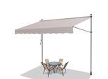 Jopassy Tenda Da Sole Senza Foratura Tenda A Morsetto Per Balcone Tenda Da Sole Per Terrazza Balcone 400Cm Beige