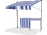 Tenda Da Sole Jopassy Tenda Da Sole Articolata Idrorepellente Per Balcone Tenda Da Sole Per Balcone Protezione Solare Tenda Da Sole Con Morsetti Blu E Bianco 3M