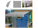 Tenda Da Sole Clanmacy Tenda Da Sole Articolata Idrorepellente Per Balcone Tenda Da Sole Per Balcone Protezione Solare Tenda Da Sole Con Morsetti Bianco E Grigio 3M