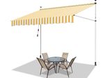Jopassy Tenda Da Sole A Morsetto Tenda Da Sole Senza Forature Tenda Da Sole Per Balcone Regolabile In Altezza Tenda Da Sole Per Balcone 300 Cm Bianco Giallo