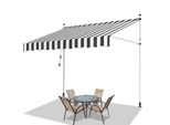 Tenda Da Sole Jopassy Tenda Da Sole Con Morsetti Tenda Da Sole Per Balcone Regolabile In Altezza Tenda Da Sole Senza Forature Per Terrazza Balcone 300 Cm Bianco Grigio