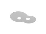 Toplight Plafoniera Da Soffitto Rotonda 2 Luci Cloud Con Attacco GX53, Struttura Colore Grigia, Design Moderno 50X35X3Cm