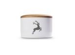 Gmundner Keramik Cervo Grigio, Vaso Da Conserva Con Coperchio In Legno H. 9 Cm