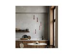 Lampadario A Sospensione Cone Oro-Rosa Nero 5X7W 3000K Perenz