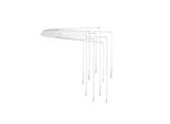 Lampadario A Sospensione Cone Bianco Opaco 9X7W 3000K Perenz