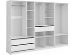 Vicco Armadio Elmo, 280 X 200 Cm Set Di 3, Bianco