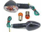Indicatore Tnt Moto Replay R1 Carbon-Look Vetro Chiaro Omologato E Con Lampadine