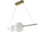Lampadario A Sospensione A Led In Metallo E Vetro Soffiato Fufi Di Ondaluce 45W Dimmerabile 4000K Bianco