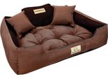 Letto Per Cani Kingdog 145X115 Cm Personalizzato Impermeabile Marrone