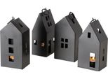 Boltze Home Lanterna Bryne House H17Cm Metallo Nero
