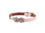 Collare Di Gatto Dell'animale Domestico, Collare Del Cane, Papillon Regolabile Del Cane Del Gatto, Fiori Con Il Papillon Del Diamante, Papillon Del Cane Del Cuoio Dell'unità Di Elaborazione