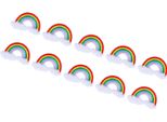 Toppa Variopinta Del Panno, Toppa Della Nuvola Dell'arcobaleno, Applique Del Panno, Toppa Del Panno Del Ricamo, Applique Del Cucito, Rifornimenti Della Decorazione Dell'indumento