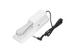 Pedale Sustain Universale Per Tastiere, Connettore Da 6,35 Mm, Interruttore A Pedale Per Pianoforte Per Il Controllo, Bianco