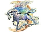 Puzzle Di Legno Unicorno - 195 Pezzi - Giocattolo Di Legno
