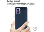 Motorola Edge 30 Neo Sleeve - Silicone - Custodia/Copertura Morbida Imoshion - Blu Scuro