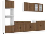 Syfax™ Set Mobili Da Cucina 7 Pz Porto Rovere Marrone In Truciolato