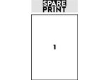 Spare Print Premium Etichette Autoadesive Bianche, 100 Fogli A4 In Scatola (1 Foglio/1X Etichetta 210X297 Mm)