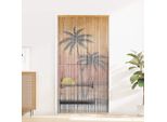 Vidaxl Tenda Per Porta Insetti Con Stampa Di Palme 100X200 Cm In Bambù