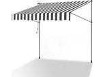 Aopunly Tenda Da Sole A Morsetto 300X120Cm Tenda Da Sole Per Balcone Regolabile In Altezza Con Manovella Protezione Solare Senza Foratura Per Terrazza E Balcone Grigio Bianco