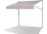 Aopunly Tenda Da Sole A Morsetto 300X120Cm Tenda Da Sole Per Balcone Regolabile In Altezza Con Manovella Protezione Solare Senza Foratura Per Terrazza E Balcone Beige