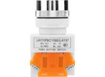Interruttore Momentaneo A Pulsante Verde A Testa Piatta A Reset Automatico Con Montaggio Da 22 Mm LAY37-11BN