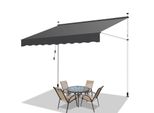 Tenda Da Sole Hengda 300X120 Cm Tenda Da Sole Per Balcone Regolabile In Altezza Con Manovella Protezione Solare Senza Forature Per Terrazze E Balconi Grigio
