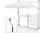 Tenda Da Sole Jayseuw 400X120 Cm Tenda Da Sole Per Balcone Regolabile In Altezza Con Manovella Protezione Solare Senza Forature Per Terrazze E Balconi Crema