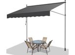 Tenda Da Sole Tolletour 300X120 Cm Tenda Da Sole Per Balcone Regolabile In Altezza Con Manovella Protezione Solare Senza Forature Per Terrazze E Balconi Grigio