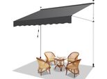 Tenda Da Sole Tolletour Tenda Da Sole Per Balcone Resistente Ai Raggi Uv Impermeabile Grigio 300 Cm
