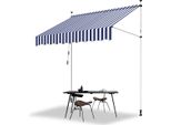 Jayseuw Tenda Da Sole Con Morsetti Tenda Da Sole Per Balcone Resistente Ai Raggi Uv Impermeabile Blu Bianco 400 Cm