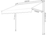 Jayseuw Tenda A Pinza Tenda Da Sole Per Balcone Resistente Ai Raggi Uv Impermeabile Beige 400Cm