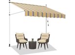 Clanmacy Tenda Da Sole Con Morsetti Tenda Da Sole Per Balcone Resistente Ai Raggi Uv Impermeabile Giallo Blu 300 Cm