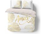 Detexpol Biancheria Da Letto In Cotone 220X200 Bianco Oro Amore 4718 A Holland Home 71