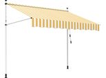 Clanmacy Tenda Da Sole Con Morsetti Tenda Da Sole Balcone Resistente Ai Raggi Uv Impermeabile Giallo Bianco 300 Cm