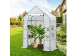 Serra In Foglio Clanmacy Serra Per Pomodori 143X73X195 Cm Serra, Bianco