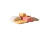 Iglu Set 33 Adventurer - Colori Rosa/Beige/Grigio/Miele - Moduli Di Arrampicata In Schiuma Colorata/Blocchi Da Costruzione Per Bambini