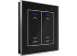 Mdt Knx Glastaster Ii Light 2-Fach Rgbw,Schwarz,Jalousie